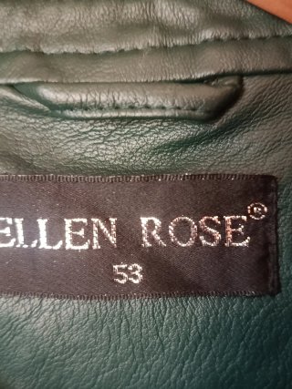 Cazadora efecto piel verde Ellen Rose