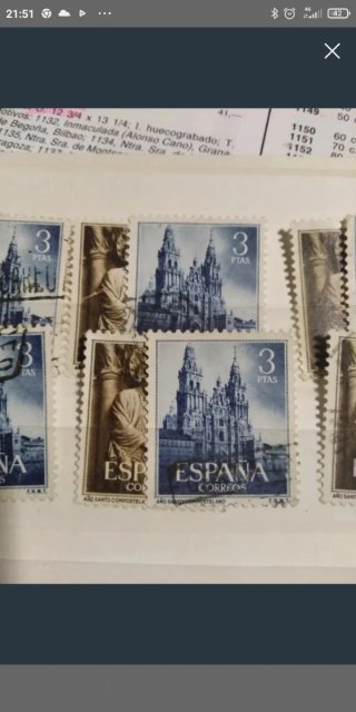 8 series sellos Año Compostelano 1954.