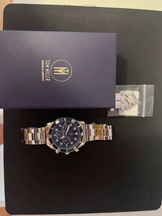 Reloj Pandora azul y plateado