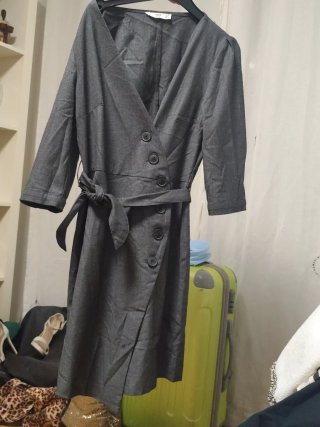Vestido traje gris