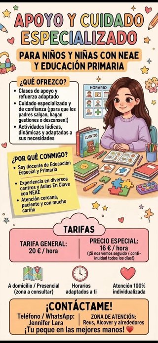 Apoyo escolar y cuidado NEAE - Primaria