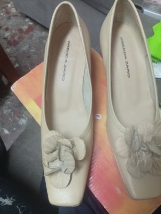 Zapatos Brenda Zaro Beige Flores Talla 38