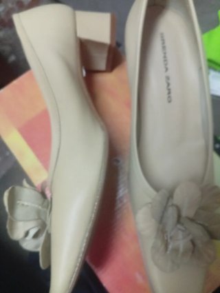 Zapatos Brenda Zaro Beige Flores Talla 38