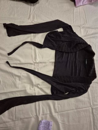 Bolero negro manga larga