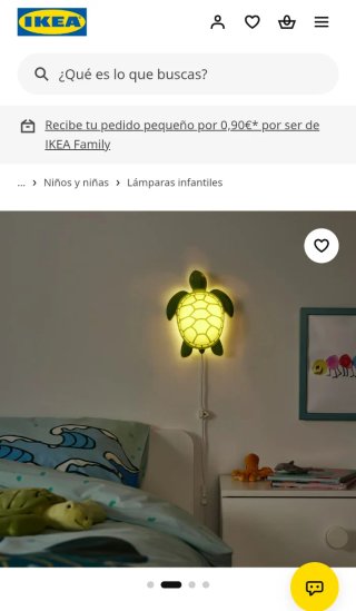 Lámpara infantil tortuga IKEA BLÅVINGAD