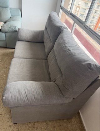 Sofá 2 plazas gris 180cm