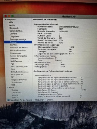 MacBook Air 13 128GB Plata