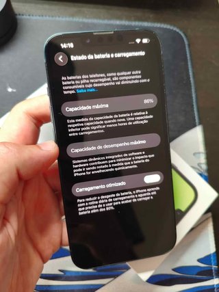 iPhone 14 128GB com caixa e cabo, bateria 86%