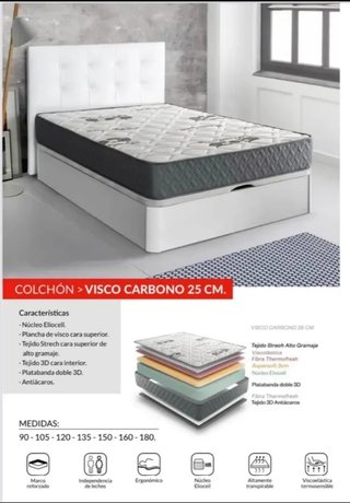 Colchones  Muelles ensacados  / viscoelásticos