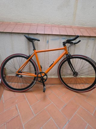 Bicicleta Fixie Naranja