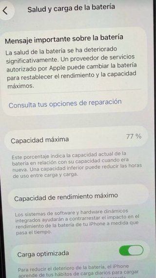 iPhone 12 128GB - 77% Batería