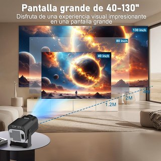 SIN ABRIR Mini Proyector 4K WiFi 6 Bluetooth 5.2