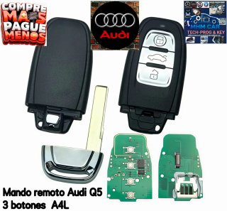 Mando Remoto Audi A4L Q5 plateado  3 Botones