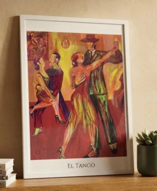 Lámina Artística Enmarcada "El Tango"