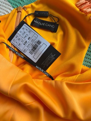 Vestido Matilde Cano Talla 40 Naranja