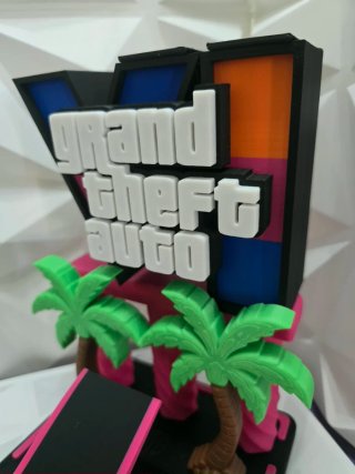 Soporte Mandos y Auriculares GTA VI 3D