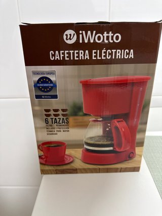 Cafetera Eléctrica iWotto 6 Tazas Roja