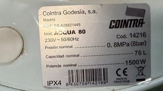 Termo Eléctrico COINTRA