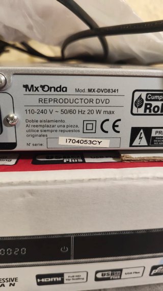 Reproductor DVD LG DVX582H HDMI USB