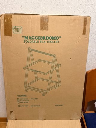 Mesa auxiliar plegable de plástico