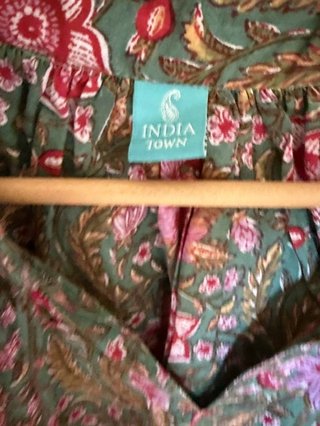 Camisa Verde Floral Manga Corta