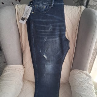 Pantalón vaquero azul elástico