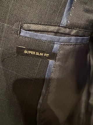 Traje de hombre Mango azul a cuadros