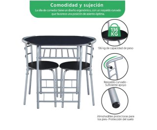 Mesa y 2 sillas comedor