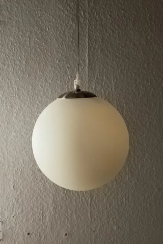 Lámpara colgante esfera blanca mate 20cm