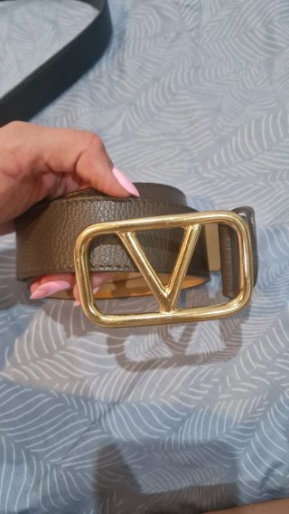 Cinturón Unisex Marrón y Dorado