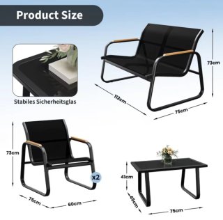 Juego Muebles Exterior 4 Piezas