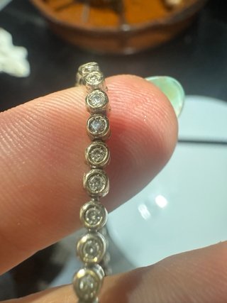 Pulsera Oro Blanco y Diamantes Naturales