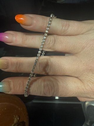 Pulsera Oro Blanco y Diamantes Naturales