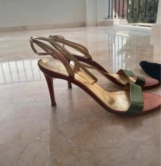 Sandalias Giuseppe Zanotti Oro y Verde