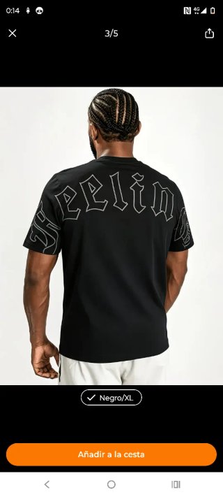 Camiseta Negra Feelin Talla XL