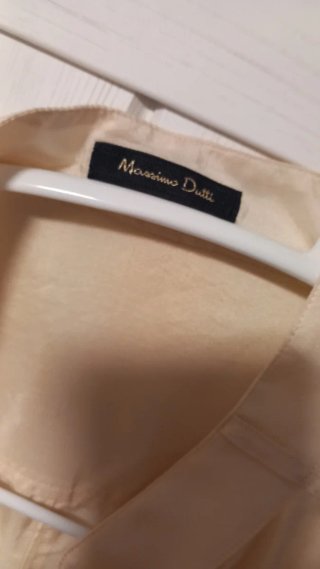 Camisa SEDA de Massimo Dutti Beige