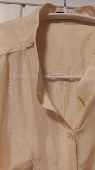 Camisa SEDA de Massimo Dutti Beige