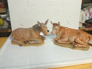 Pastori presepe Fontanini - Bue e Asino