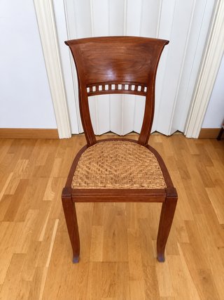 Set Banak con poltrona + 2 sedie in legno