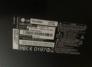 Televisor LG 55 LA965V PARA REPARAR/PIEZAS