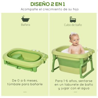Bañera Plegable Bebé Verde