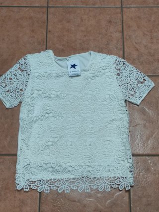 Blusa encaje D-Sastre blanca M/38