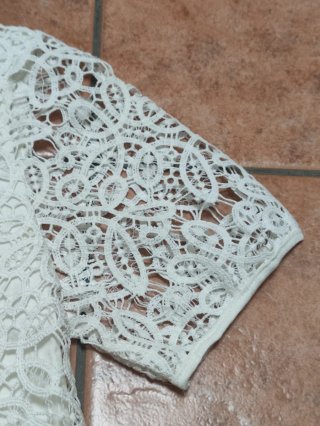 Blusa encaje D-Sastre blanca M/38