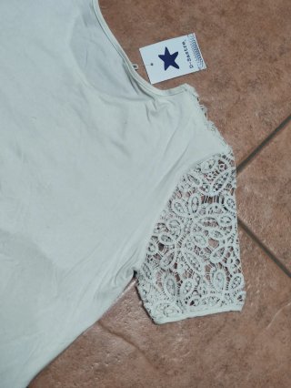 Blusa encaje D-Sastre blanca M/38