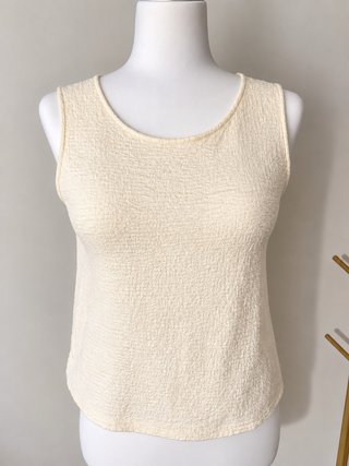 Top de algodón beige
