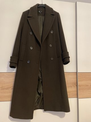 Abrigo largo Zara verde L