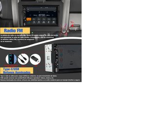 Radio Coche 2 DIN CarPlay/Android Auto