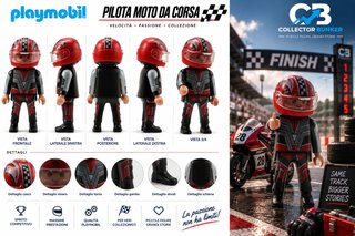 Playmobil Pilota Moto Corsa