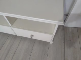 Mueble TV IKEA blanco madera Liatorp