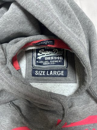 Sudadera Superdry gris con capucha